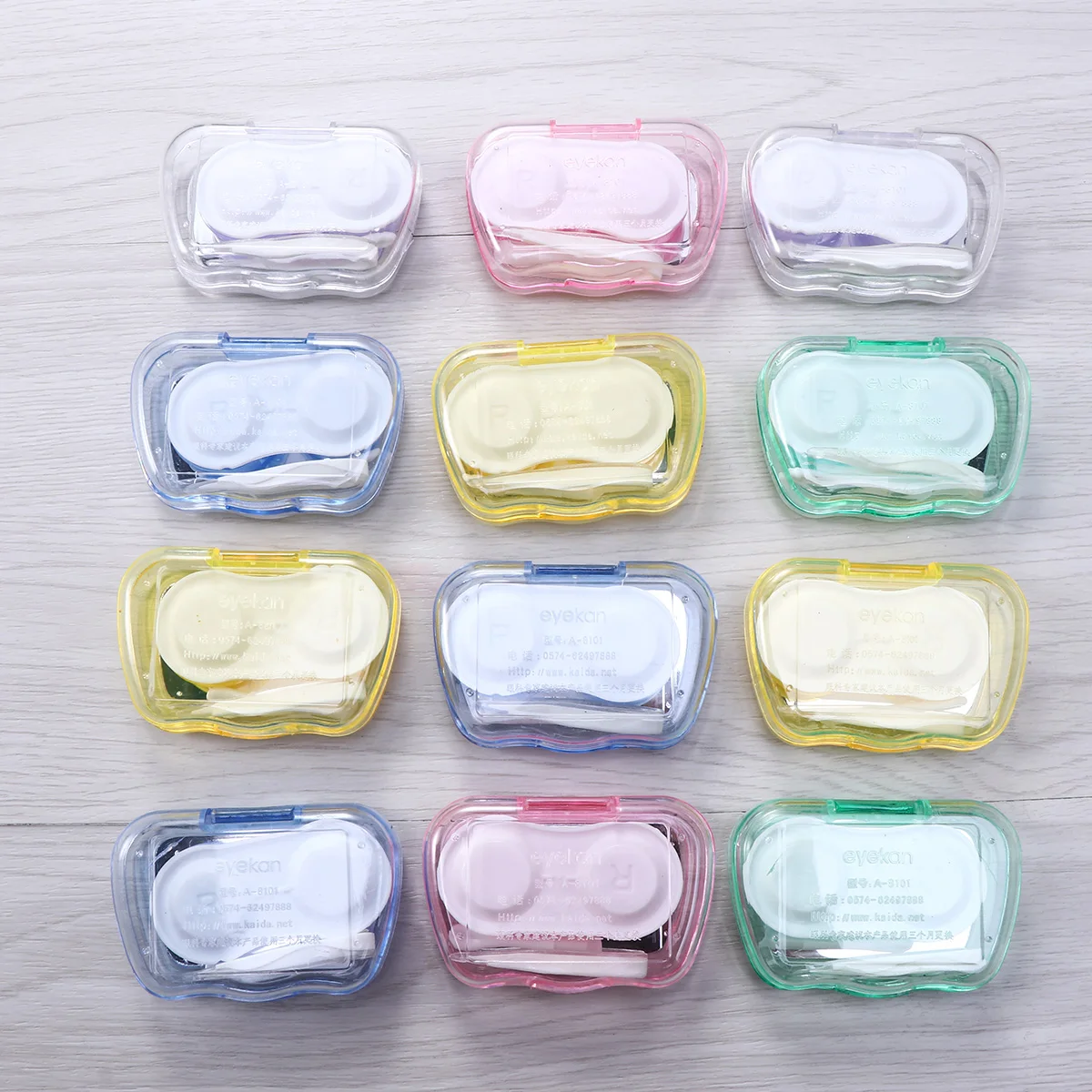 12 шт. корпус контактных линз пластиковый простой мини портативный моющийся