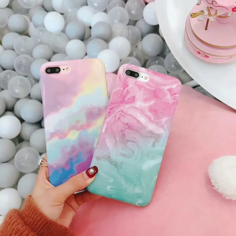 Роскошный Мраморный чехол для iPhone X 6 XS 6S 7 8 XR MAX IPhone7 Plus мягкий | Мобильные телефоны