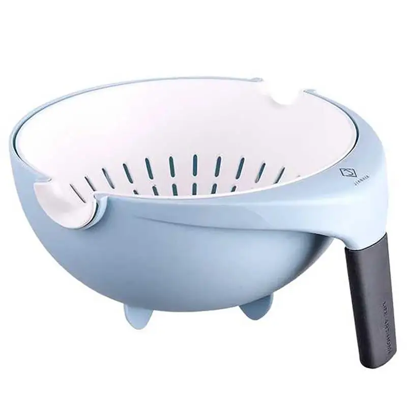 

2019 High Quality Fashion 2pcs Double Drain Basket Bowl Washing Kitchen Strainer Noodles Vegetables Fruit Gift