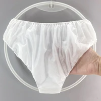 100pcs women disposable underpants white double layer non woven paper briefs men travel panties unisex underwear drop shipping