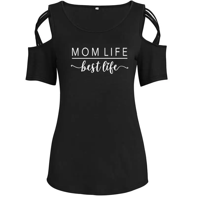 Женская Повседневная футболка с принтом MOM LIFE Best Life милая силиконовая