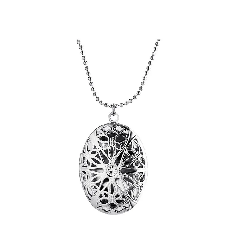 New Floating Charm Open Locket Pendant Necklace Hollow oval crystal Photo Jewelry Necklaces &amp Pendants YT66N | Украшения и