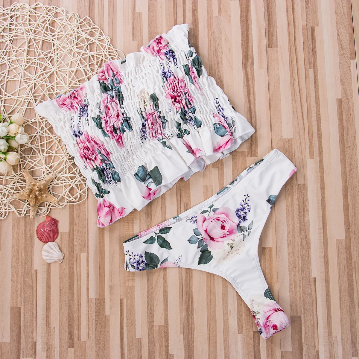 Women's Bikini Fashion Swimming Suit Soft Beach New Elastic Crop Tops + Briefs | Спорт и развлечения