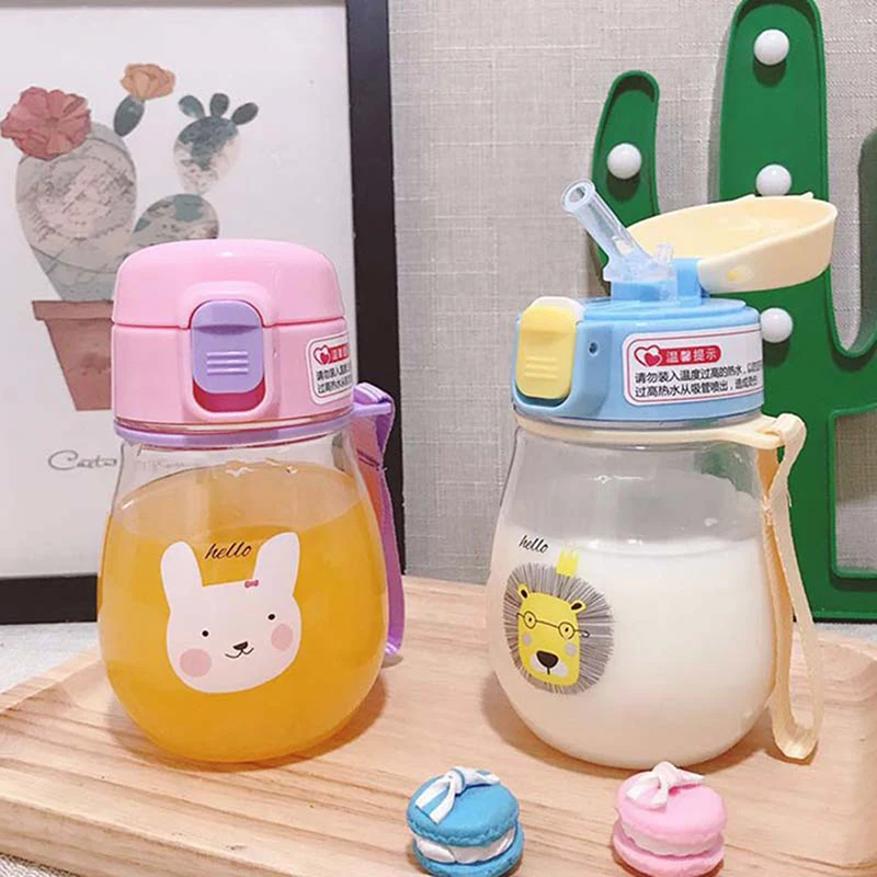Новинка 2019 милая чашка для кормления с рисунком из мультфильма 350 мл соломинкой