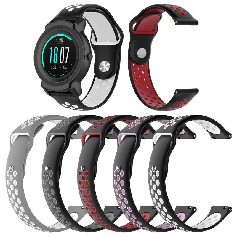 Силиконовые часы браслет ремешок Замена для TicWatch E2 S2 различные цвета Выбор Мода