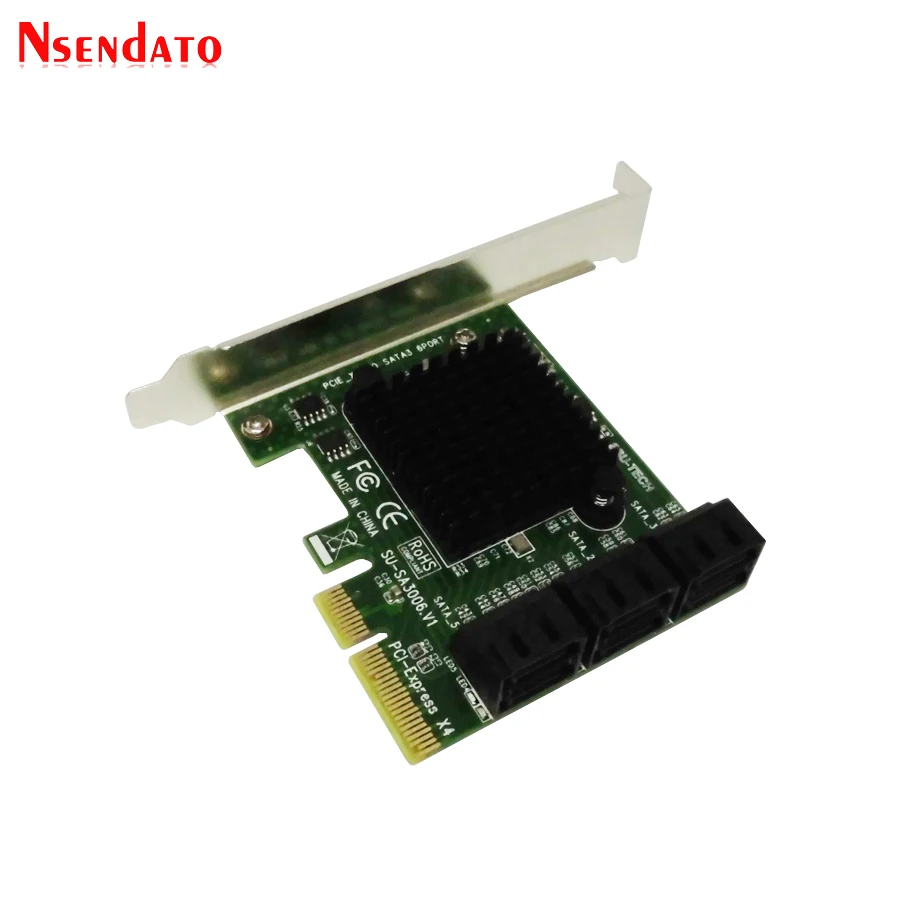 PCIE к SATA 3 0 карта PCI E адаптер Express 6G SATA3.0 6 портов III расширения контроллера для SSD HDD