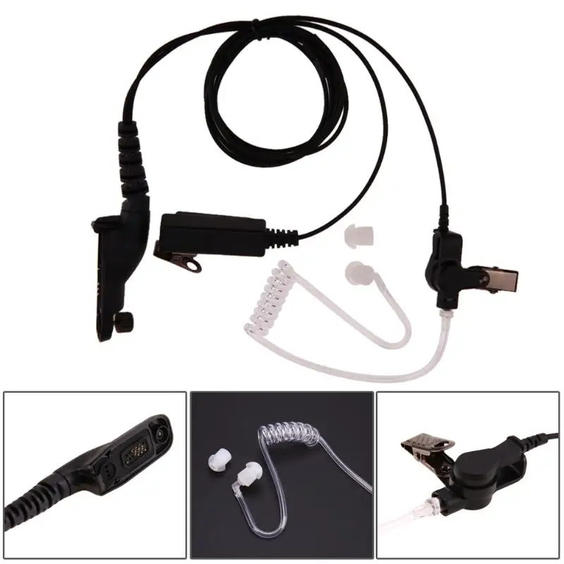 Air Acoustic Tube Earpiece PTT Mic Headset for Motorola XiR P8668 P8268 APX | Электроника