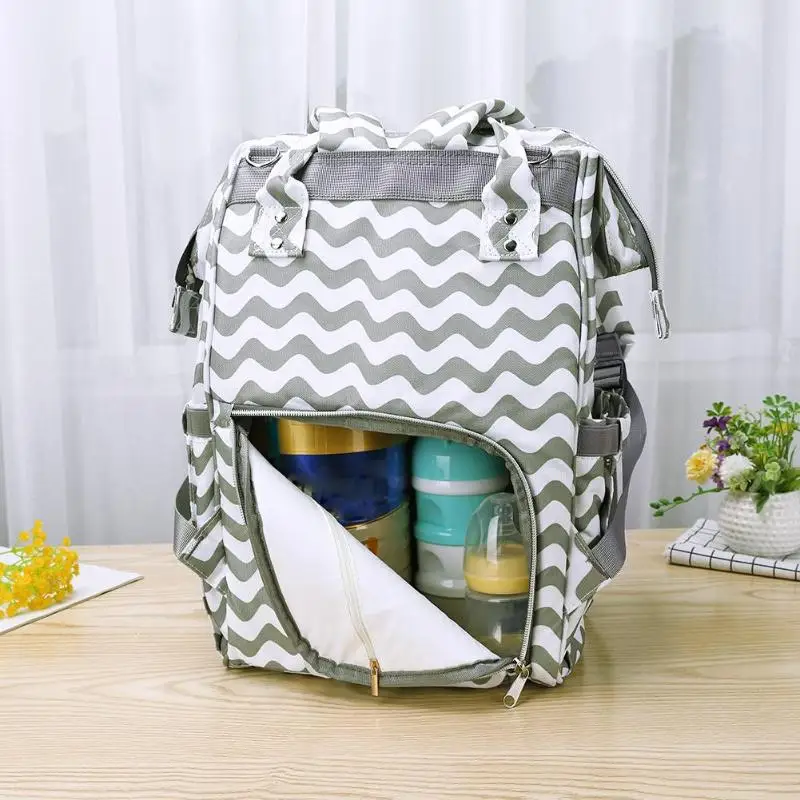 

USB Port Maternity Diaper Bags Waterproof Diaper Mummy Handbag Large Capacity Moyther Travel Backpacks Baby Nappy Nursing Bags