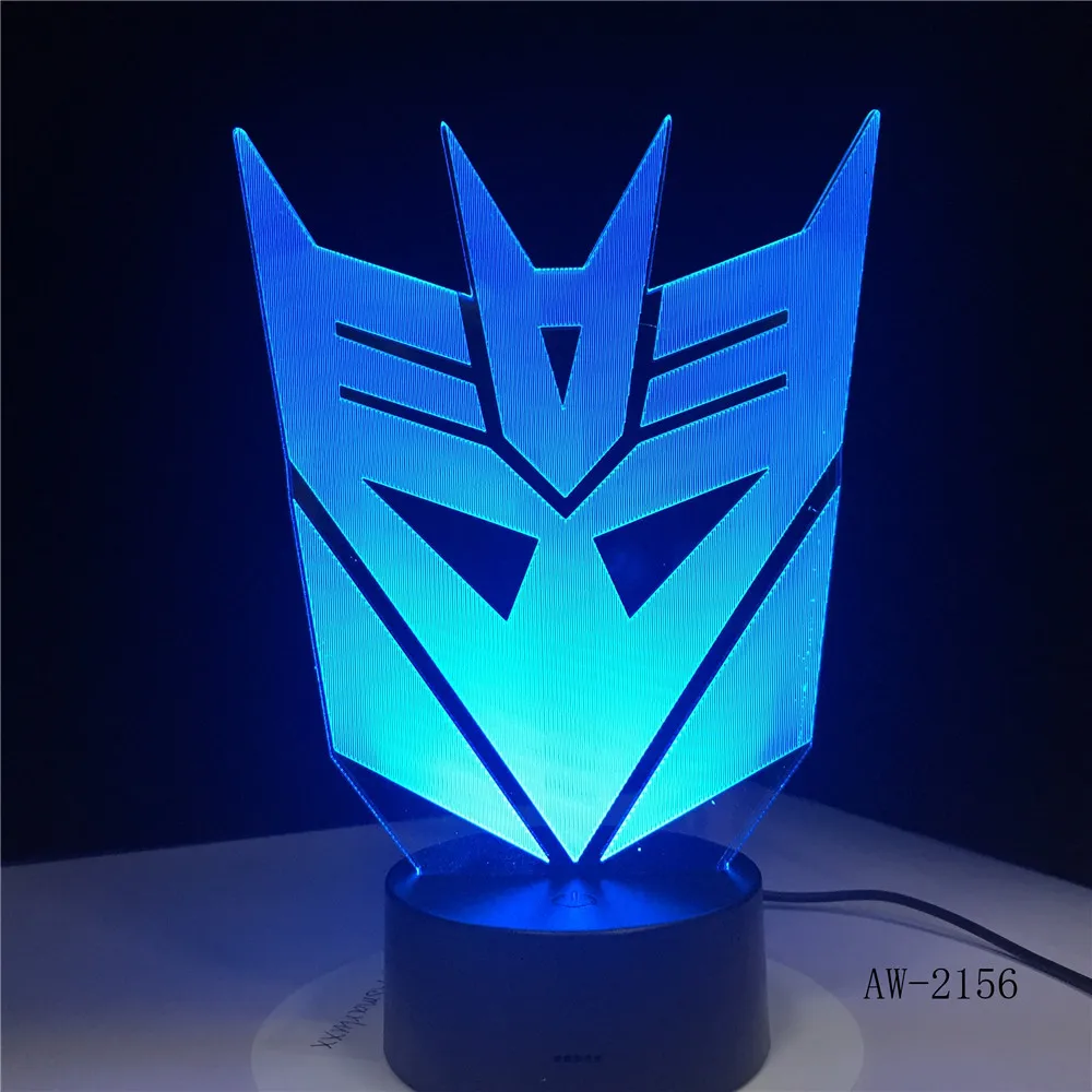 3D Optimus Prime персонаж мальчик подарок трансформер маска Иллюзия стол RGB