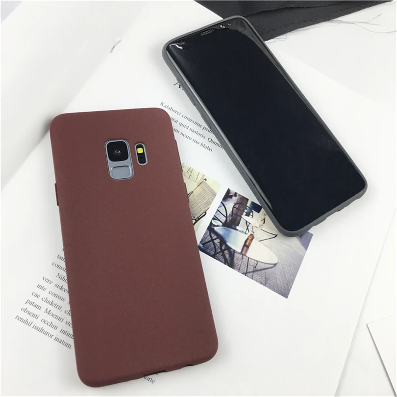 Противоударный матовый чехол из ТПУ и песчаника для Samsung S9 S10 Plus Note 8 9 тонкий