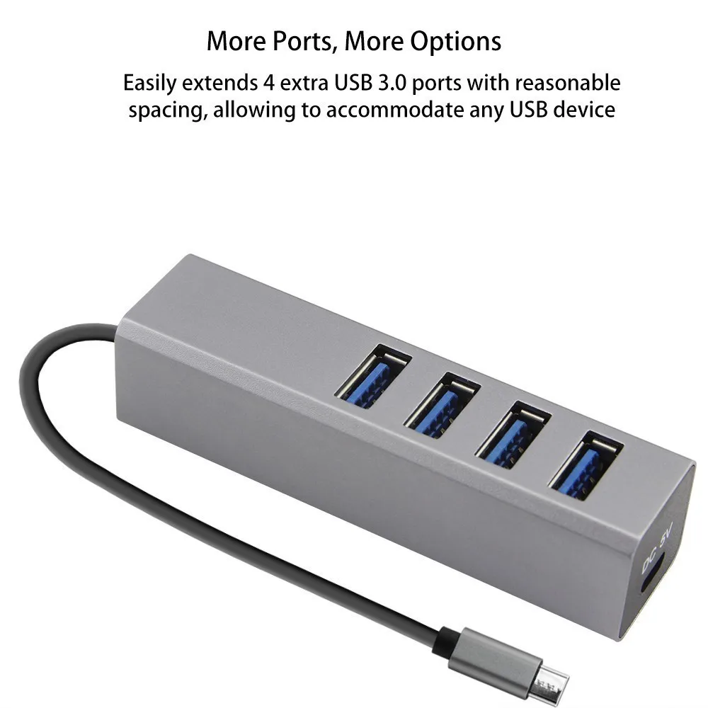 CHYI Кабель с разъемом типа C USB 3 0 концентратор OTG 4 портовый сплиттер Micro для MacBook
