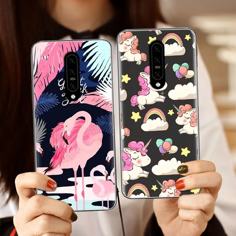 Back Skin Cover For Oneplus 7 Pro / 1+7 Stylish Design TPU Silicone Colorful Painted Soft Phone Case |