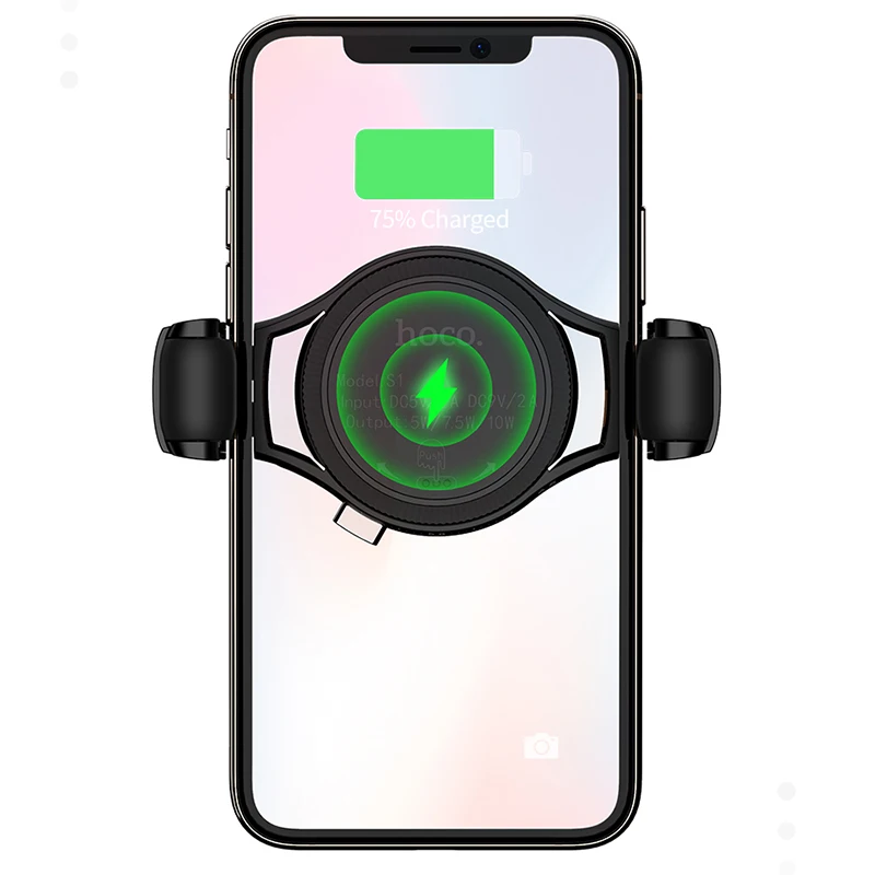 Qi Беспроводное зарядное устройство держатель телефона для iPhone XS Max XR X 8 Plus samsung S10