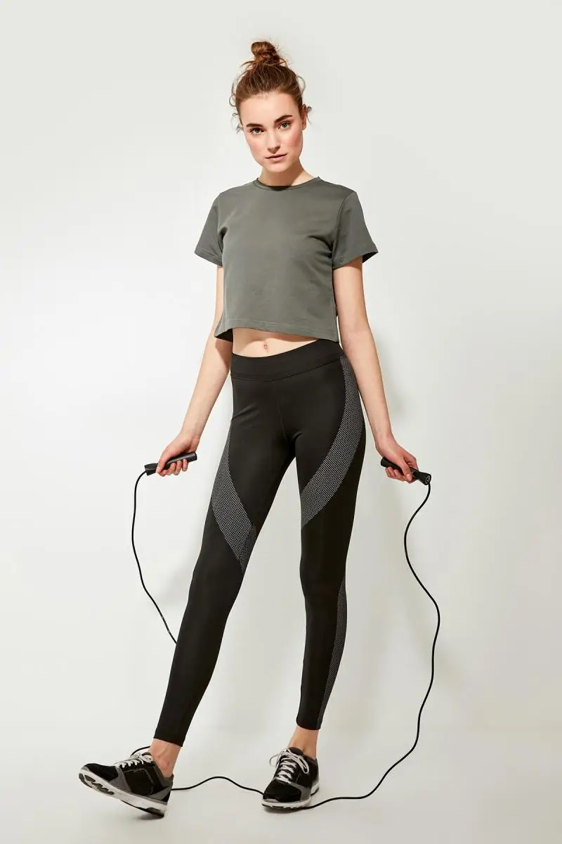 Trendyol черные спортивные Леггинсы TWOSS19YN0165 | Женская одежда