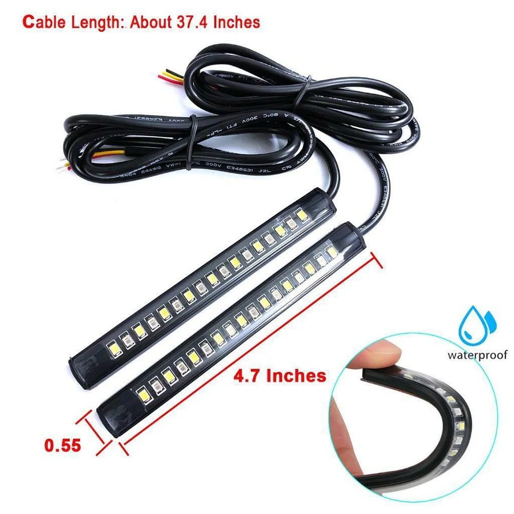 Универсальная мотоциклетная светодиодная вилка световая полоса стоп сигнал