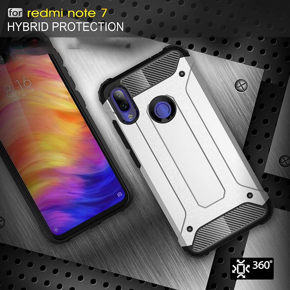 Чехол для телефона Xiaomi Redmi Note 7 полное покрытие армированный жесткий
