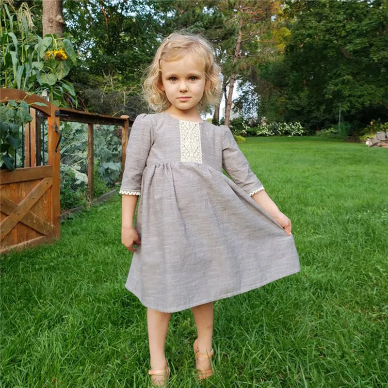 PUDCOCO Newest 2020 Toddler Baby Kids Girl Long Sleeve Princess Tutu Dress Wedding Party Gown Child Cute Cotton Clothes 1-6Y | Детская