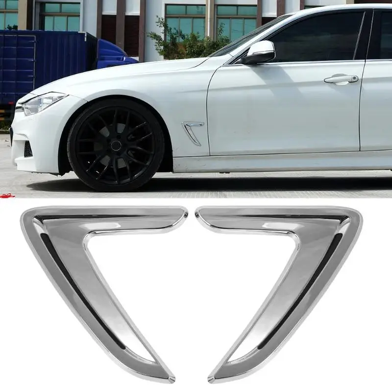 VODOOL 1 Pair Car Side Air Vent Cover Styling Trim Fender Stickers for BWM 3 Series F30 2012-2016 Sticker Accessories | Автомобили и