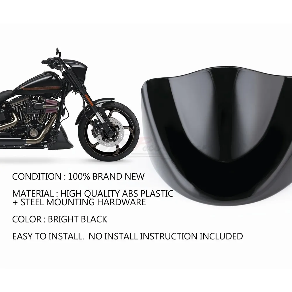 Мотоцикл яркий черный Передний подбородок спойлер Scrub Fender Аксессуары Воздушный