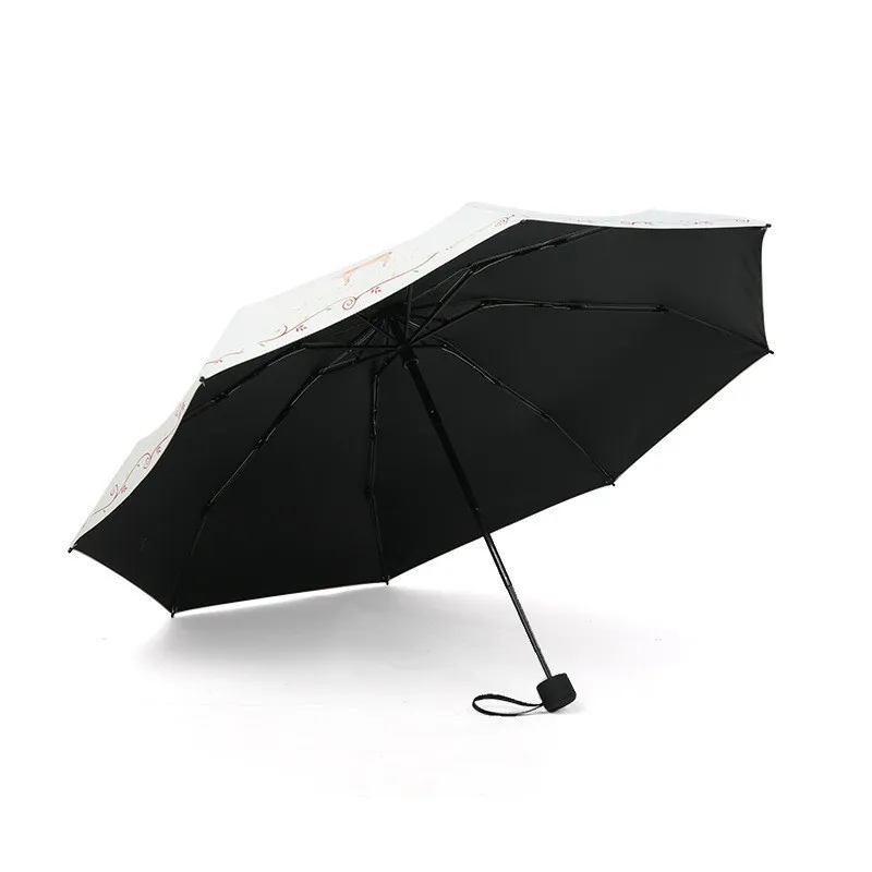 New Pattern Five Fracture Sunshad Pervious Light Sunscreen Defence Ultraviolet Rays Fold Umbrella Rain Women Parasol | Дом и сад