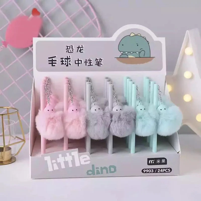 1 шт Kawaii динозавров гелевые ручки милые плюшевые гель подвеска Pens для детей