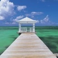 Пирс в море Багамские Острова плакат печать (18x7)|Таблички и знаки| |