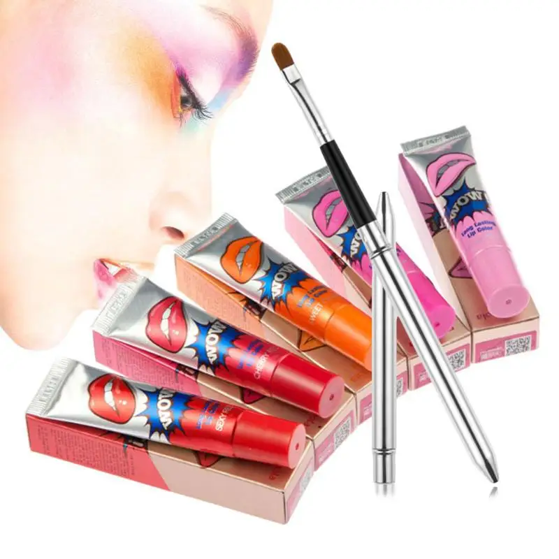 Лидер продаж 5 цветов Блеск для губ Долгое отрывной маска блеск матовая помада