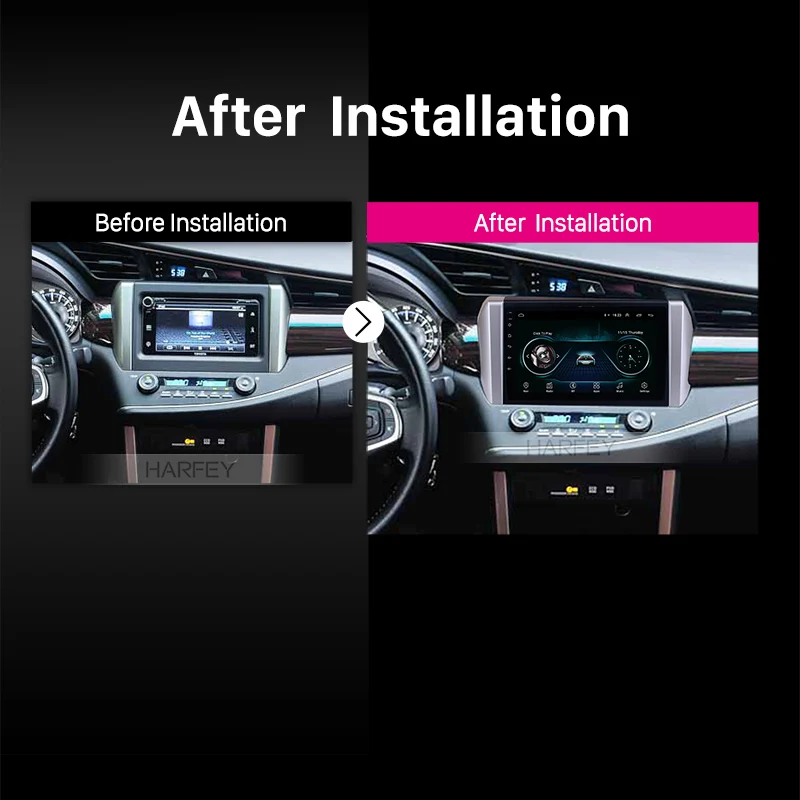 Harfey 9 &quotAndroid 8 1 радио для 2015 Toyota INNOVA левая рука вождения GPS навигация SWC Bluetooth USB WIFI