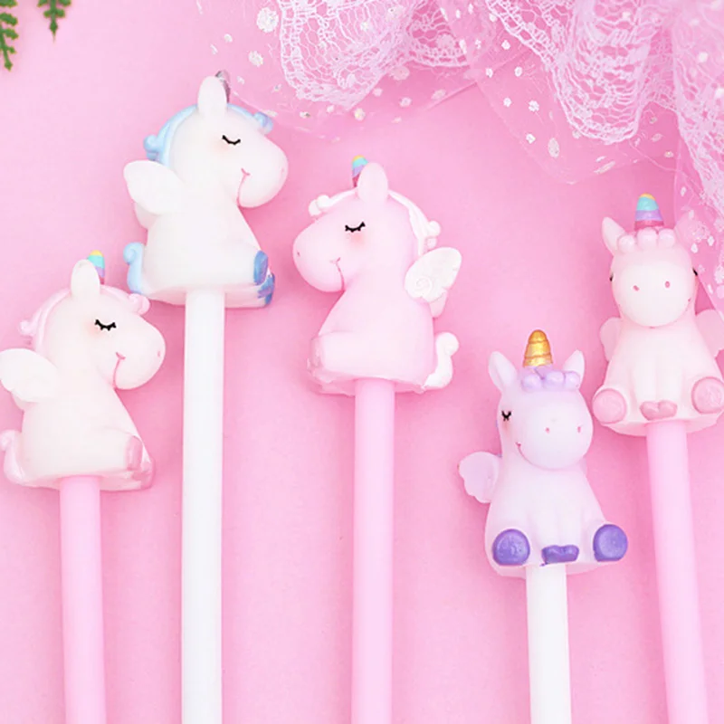 Kawaii гелевая ручка с единорогом Мультяшные животные кролик медведь нейтральная