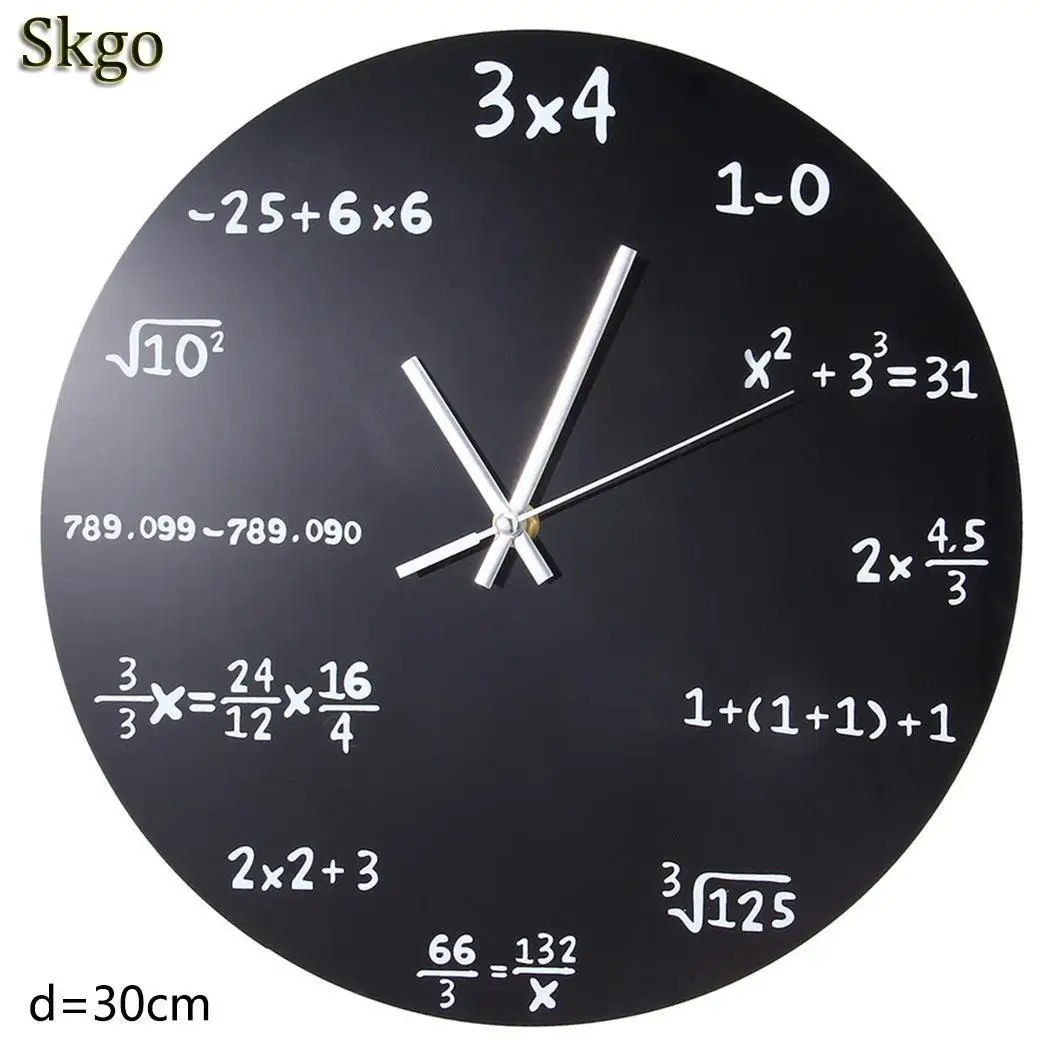 Home Classroom Mathematics Blackboard Quiz Clock Wall Circular 20cm/7.9inch 30cm/11.8inch Teacher Gift | Дом и сад