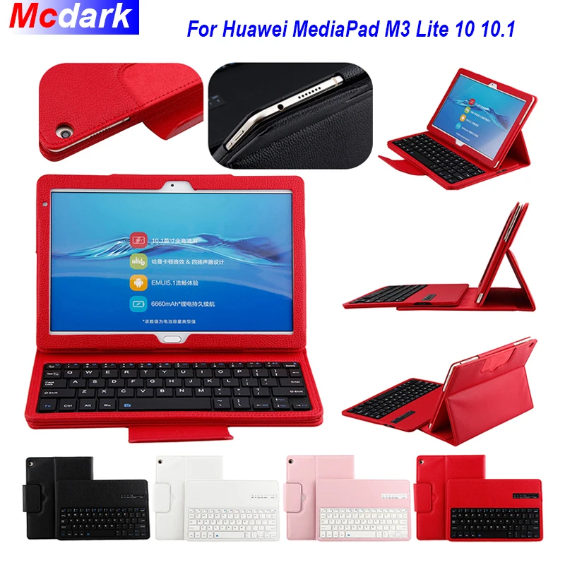 Кожаный чехол для планшета Huawei MediaPad M3 Lite 10 BAH W09 AL00 1 'ƈ в Съемная Беспроводная