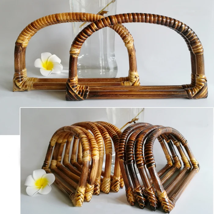 

Винтажные вязаные сумки из натурального ротанга, 5 пар = 10 шт., 18,5x10,5 см