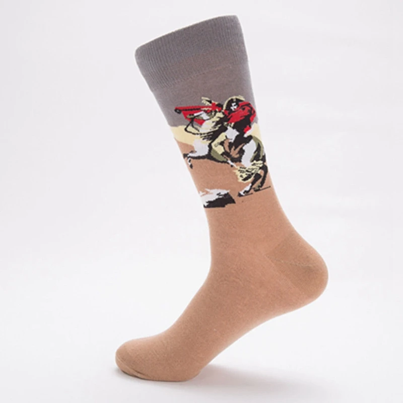 hirigin NEW Casual Cool Art Sock Men Women Cotton Abstract 3D Print Skateboard Socks 2019 | Женская одежда