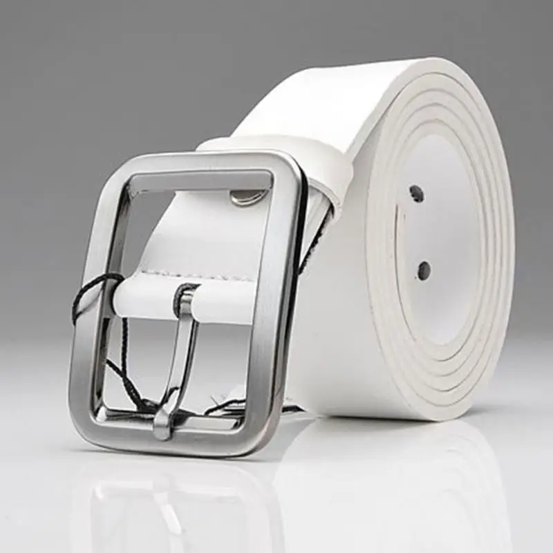 Мужской ремень из искусственной кожи высокого качества с пряжкой квадратной