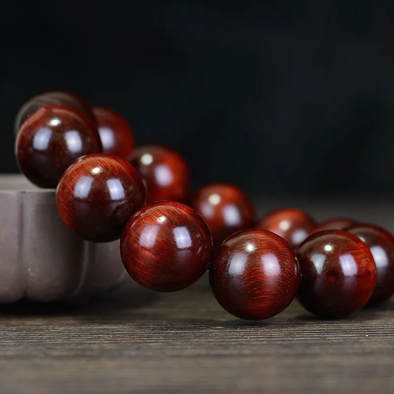 AURAREIKI Padauk Rhinoceros Horn Buddha Beads ручная гирлянда Розария с амулетами украшения