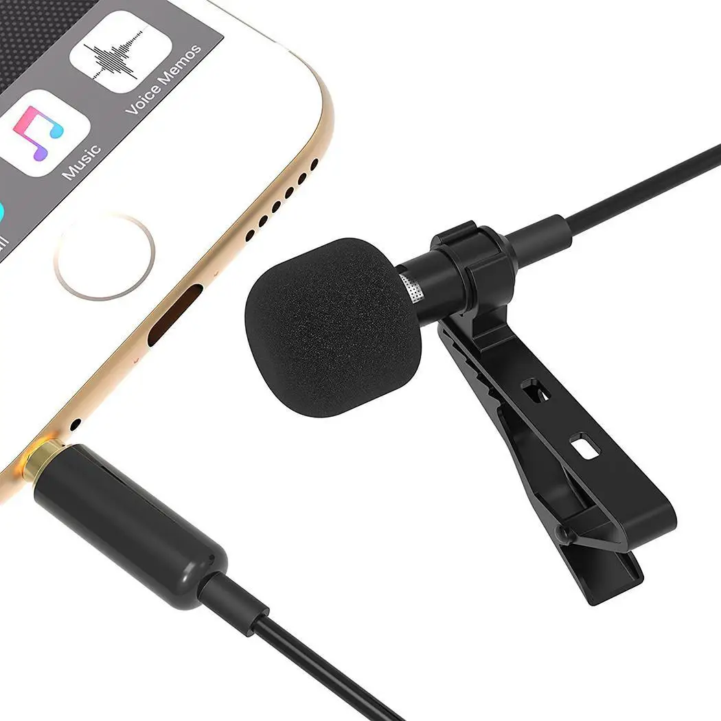 Внешний 3 5 мм клип на лацкане Lavalier всенаправленный 40g микрофон для Bluetooth 2 1