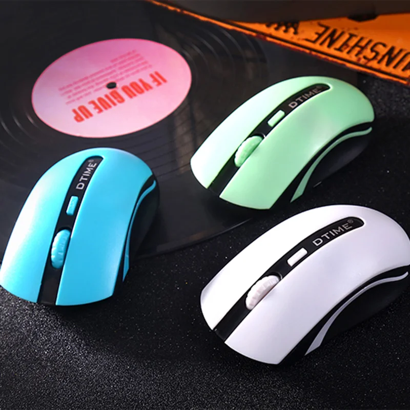 DTIME Mini Usb 2 4G Бесшумная ультратонкая беспроводная мышь для ноутбука компьютерных