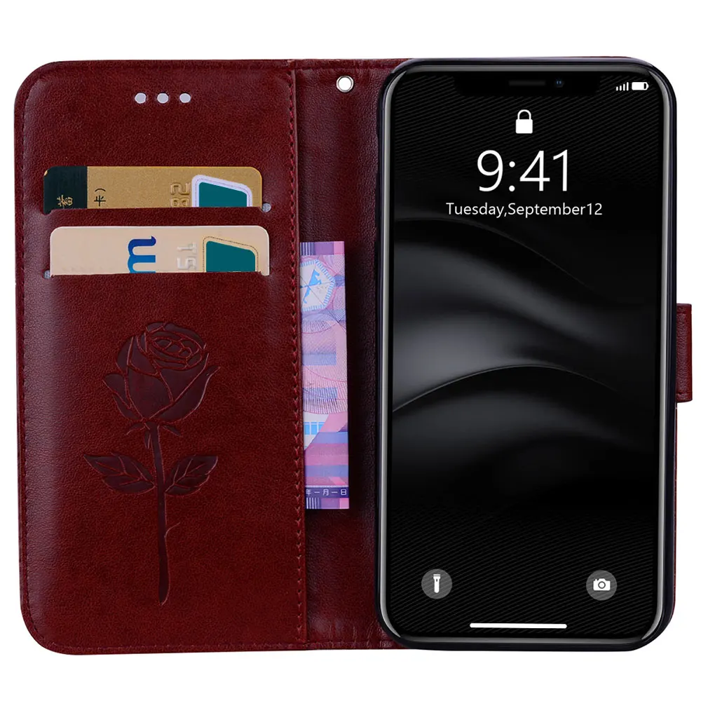 KISSCASE розовый принтер кожаный чехол для iPhone 5S SE 6s 7 8 Plus XR Флип Бумажник телефона X XS