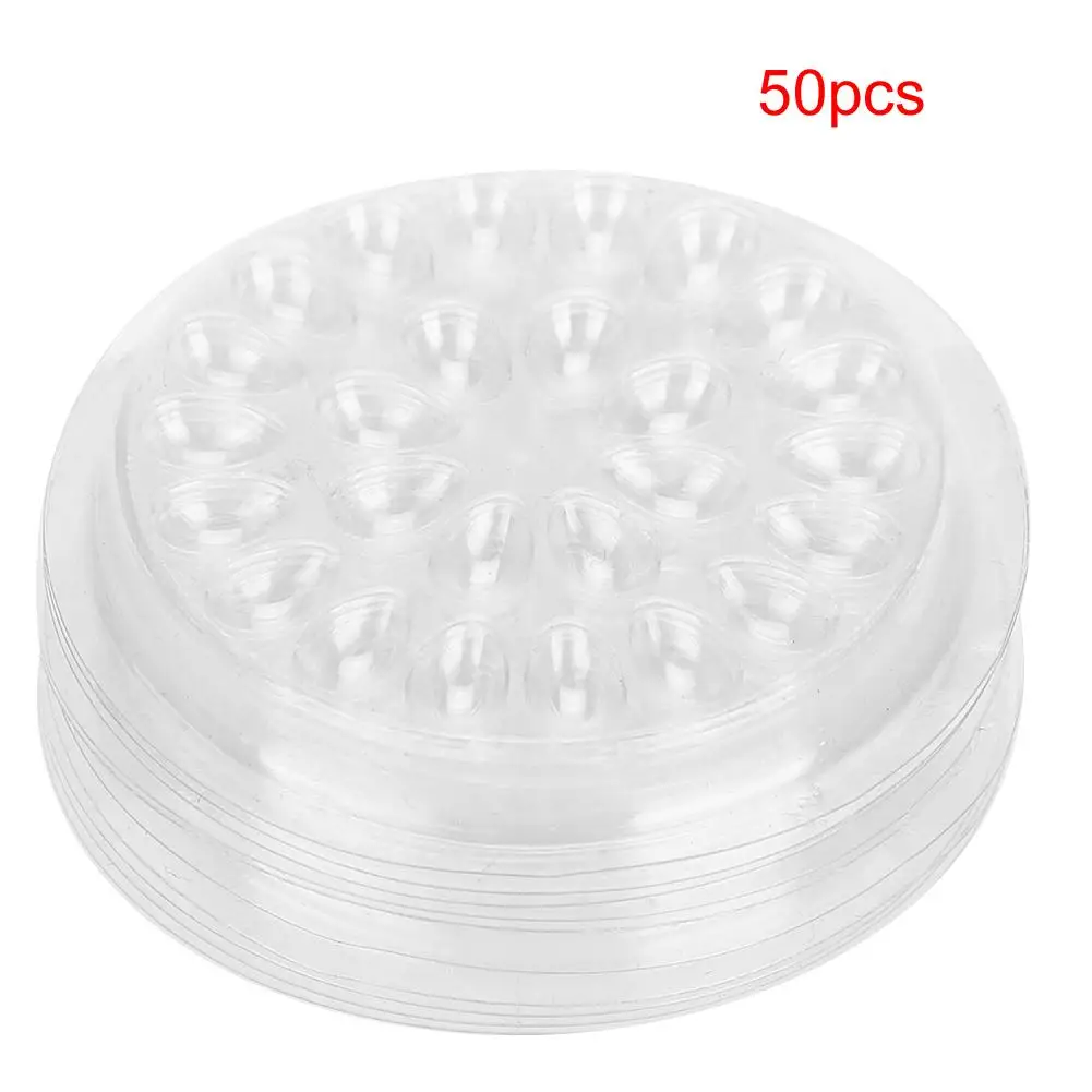 50pcs Disposable Eyelash Glue Holder Transparent Plastic Eye Lash Extension Stand Pads a | Красота и здоровье