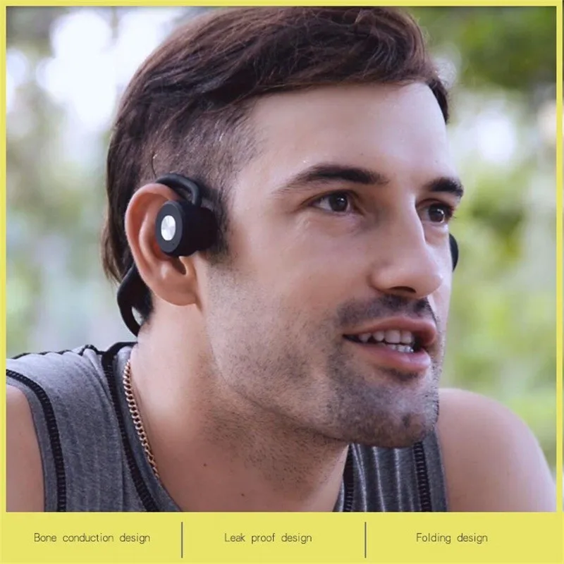 Супер бас Bluetooth наушники спортивные беспроводные Sweatproof стерео с микрофоном для