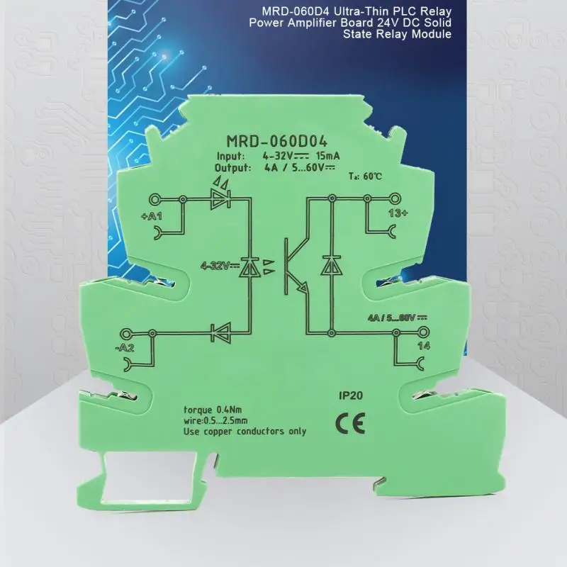 MRD 060D4 ультра тонкий PLC релейный усилитель мощности плата постоянного тока