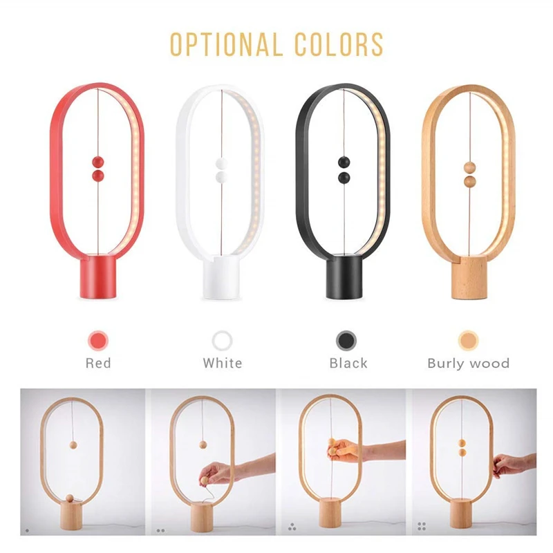 Heng Balance Lamp LED Night Light USB Powered Home Decor Bedroom Office Table Novel Gift For Kids | Освещение