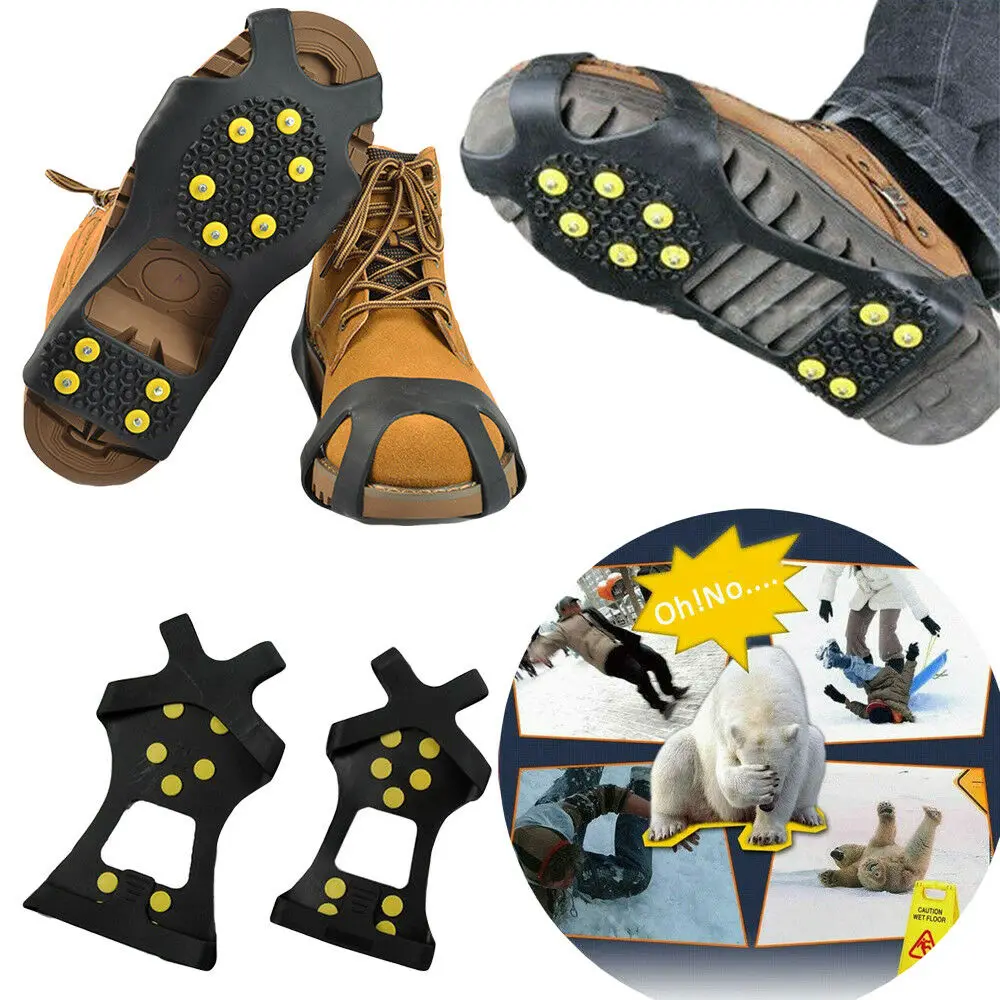 Нескользящей подошвой Зимние ботинки для девочек противоскользящие бахилы с