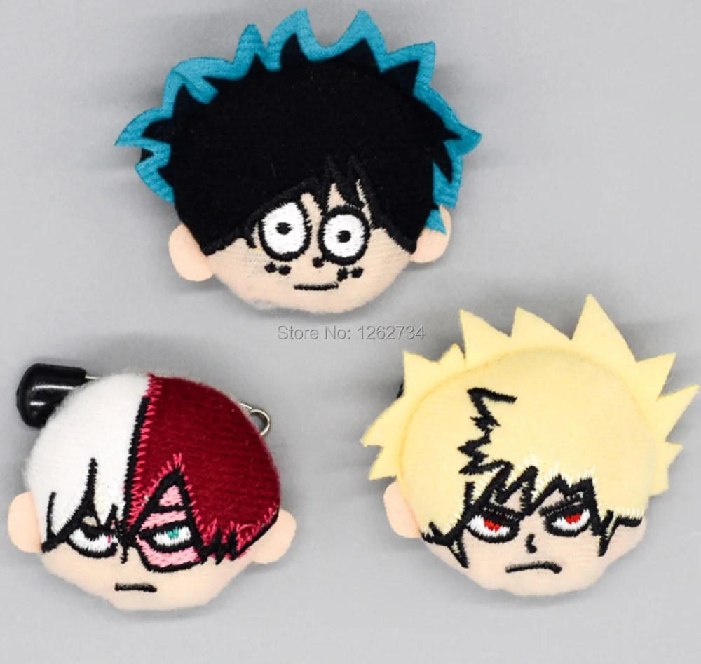 Мой герой Академии Bakugou Katsuki Todoroki шото haku 4 см Плюшевые брошь значок булавки