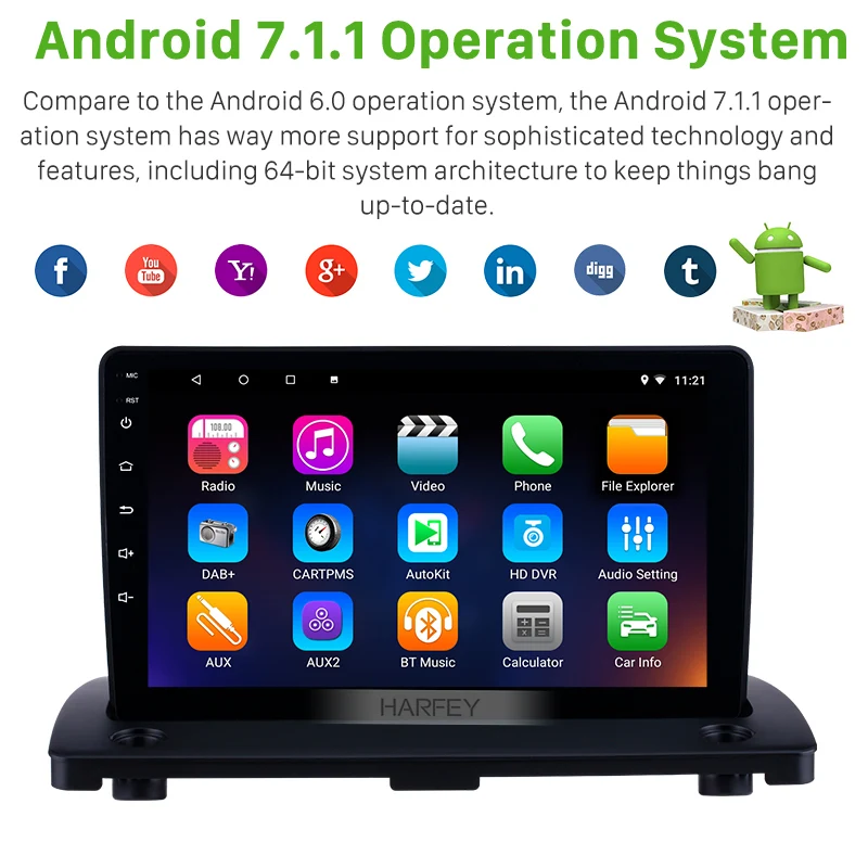 Музыкальный мультимедийный плеер Harfey Bluetooth Android 10 0 GPS навигация для Volvo XC90 2004 2014 2DIN