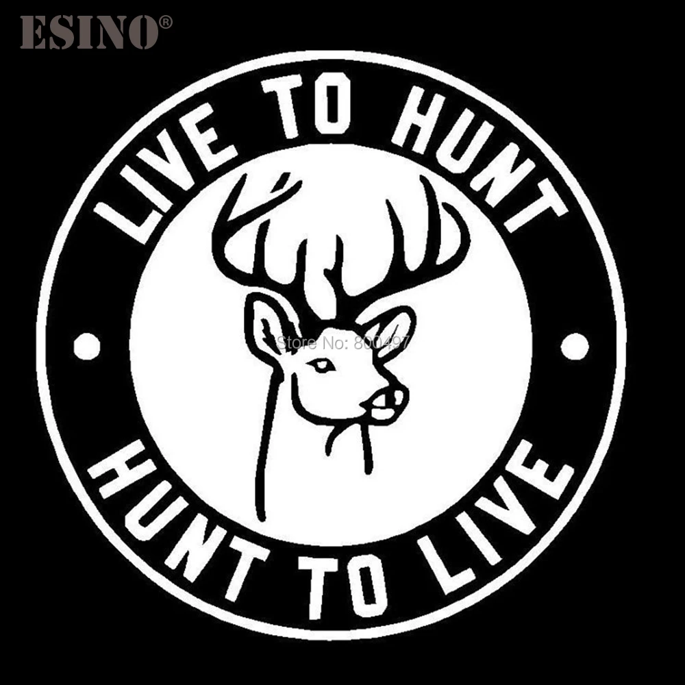 

10 x New Design Deer Live to Hunt Reflective Creative Auto Decal Cartoon Car Sticker Bumper Body Decal Creative Pattern Vinyl