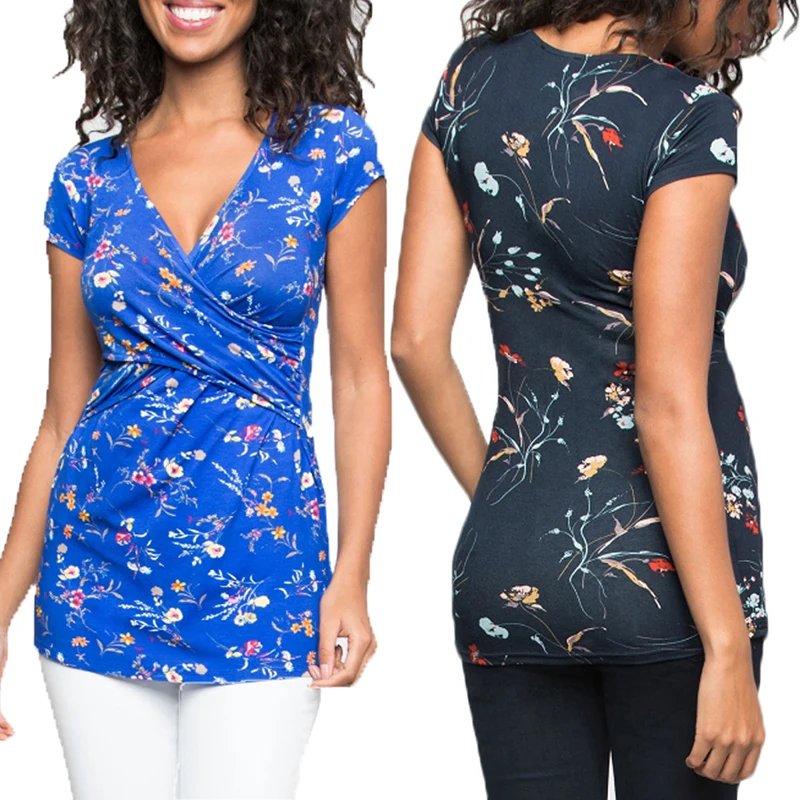 Топы для беременных женщин топы грудного вскармливания v образный вырез