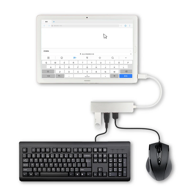 5-в-1 Type-C концентратор из алюминиевого сплава USB-C адаптер USB 3 0 порт SD/TF кардридер