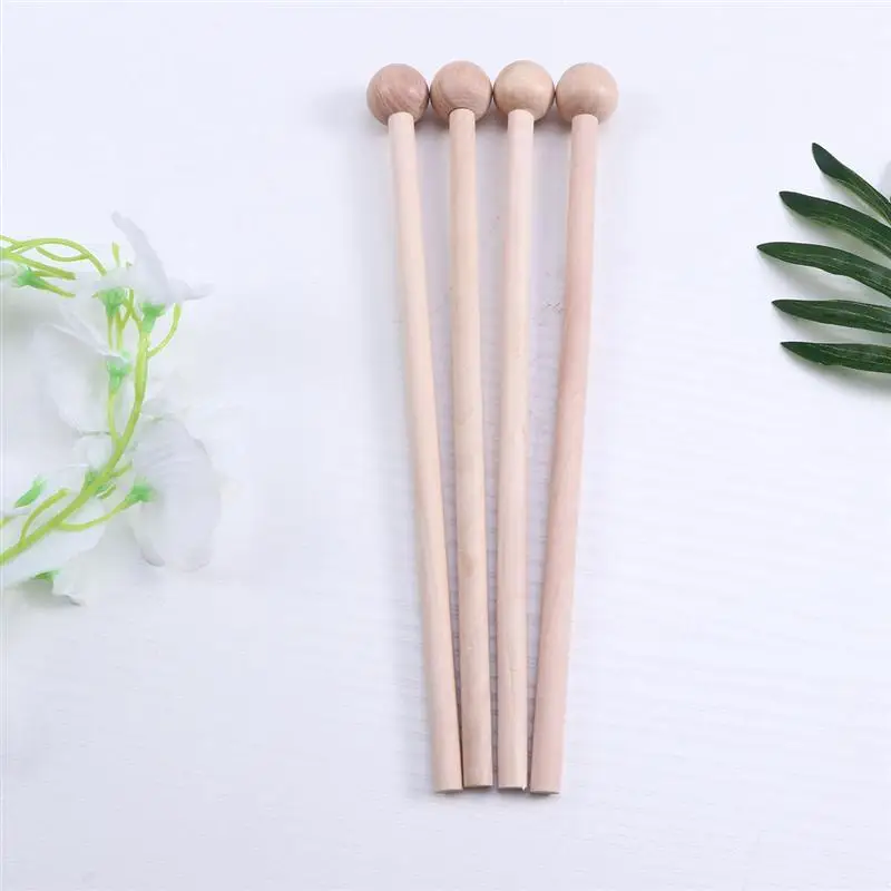 4 шт. Ударные Палочки Деревянные барабанные палочки ударный музыкальный