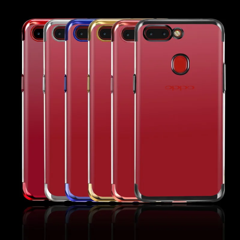 Роскошный прозрачный TUP Прозрачный чехол для OPPO R17 Гальванизированный фиолетовый